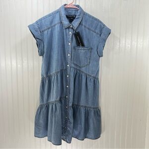 Veronica Beard Harrow Denim Dress Pale Stone NWT Size 6